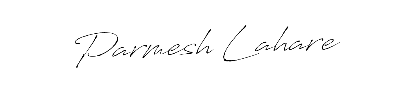 How to make Parmesh Lahare name signature. Use Antro_Vectra style for creating short signs online. This is the latest handwritten sign. Parmesh Lahare signature style 6 images and pictures png