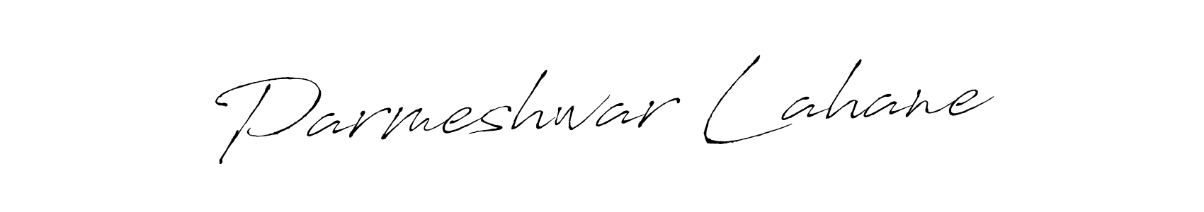 Design your own signature with our free online signature maker. With this signature software, you can create a handwritten (Antro_Vectra) signature for name Parmeshwar Lahane. Parmeshwar Lahane signature style 6 images and pictures png