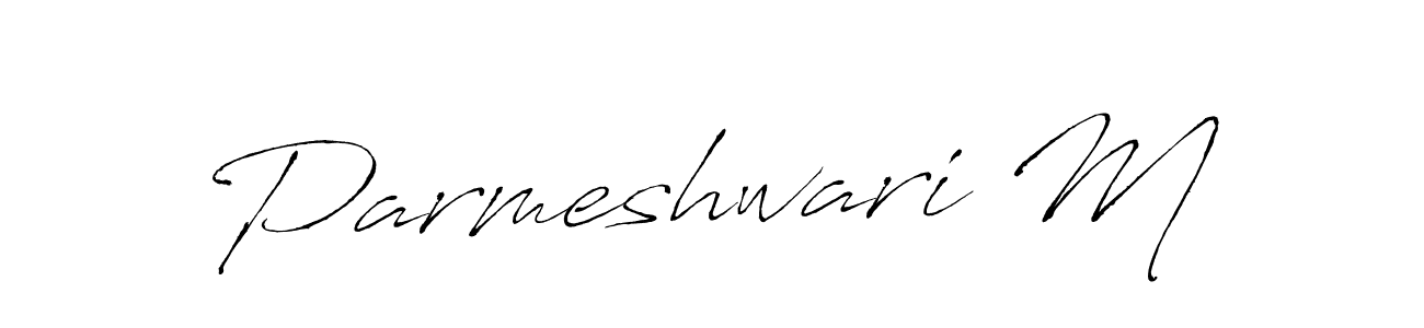 if you are searching for the best signature style for your name Parmeshwari M. so please give up your signature search. here we have designed multiple signature styles  using Antro_Vectra. Parmeshwari M signature style 6 images and pictures png