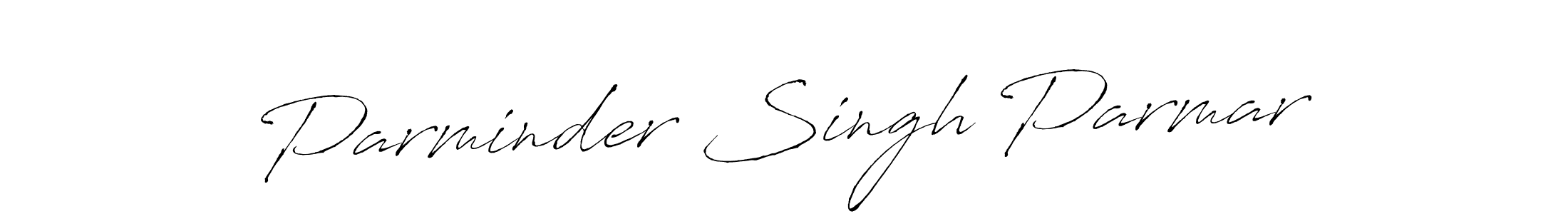 How to make Parminder Singh Parmar name signature. Use Antro_Vectra style for creating short signs online. This is the latest handwritten sign. Parminder Singh Parmar signature style 6 images and pictures png