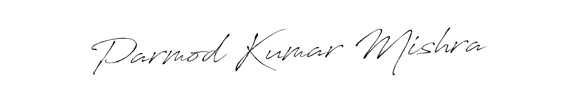 How to make Parmod Kumar Mishra name signature. Use Antro_Vectra style for creating short signs online. This is the latest handwritten sign. Parmod Kumar Mishra signature style 6 images and pictures png