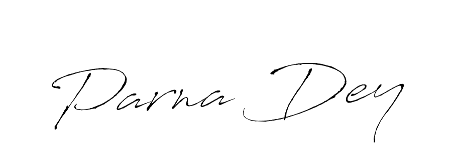 Make a beautiful signature design for name Parna Dey. With this signature (Antro_Vectra) style, you can create a handwritten signature for free. Parna Dey signature style 6 images and pictures png