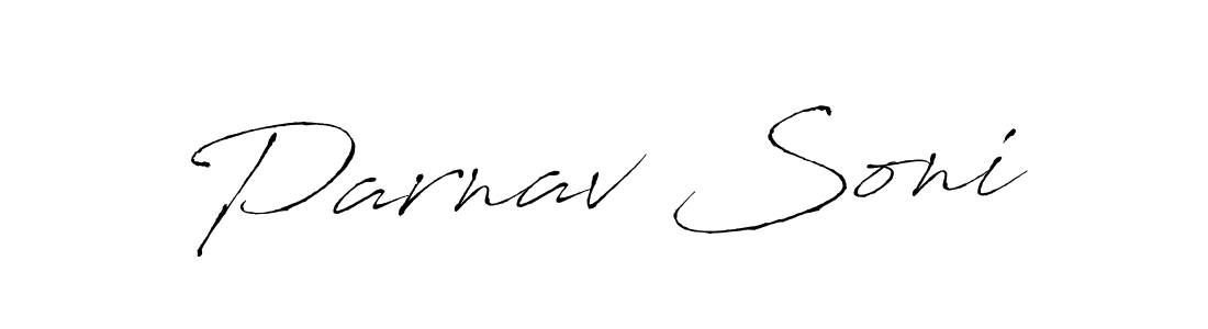 Create a beautiful signature design for name Parnav Soni. With this signature (Antro_Vectra) fonts, you can make a handwritten signature for free. Parnav Soni signature style 6 images and pictures png