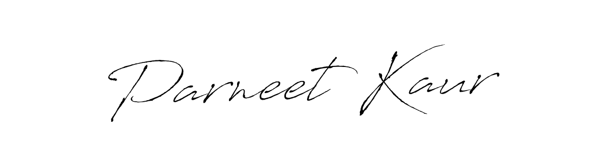 Make a beautiful signature design for name Parneet Kaur. With this signature (Antro_Vectra) style, you can create a handwritten signature for free. Parneet Kaur signature style 6 images and pictures png