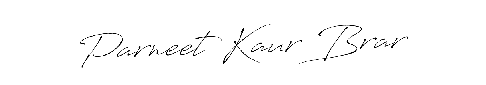 Create a beautiful signature design for name Parneet Kaur Brar. With this signature (Antro_Vectra) fonts, you can make a handwritten signature for free. Parneet Kaur Brar signature style 6 images and pictures png