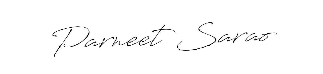 Make a beautiful signature design for name Parneet Sarao. With this signature (Antro_Vectra) style, you can create a handwritten signature for free. Parneet Sarao signature style 6 images and pictures png