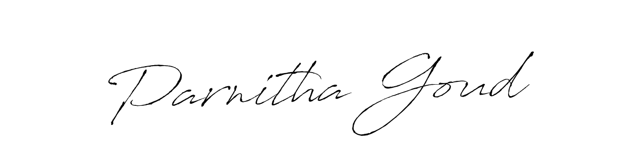 The best way (Antro_Vectra) to make a short signature is to pick only two or three words in your name. The name Parnitha Goud include a total of six letters. For converting this name. Parnitha Goud signature style 6 images and pictures png