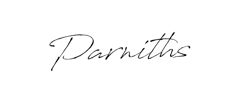 Create a beautiful signature design for name Parniths. With this signature (Antro_Vectra) fonts, you can make a handwritten signature for free. Parniths signature style 6 images and pictures png