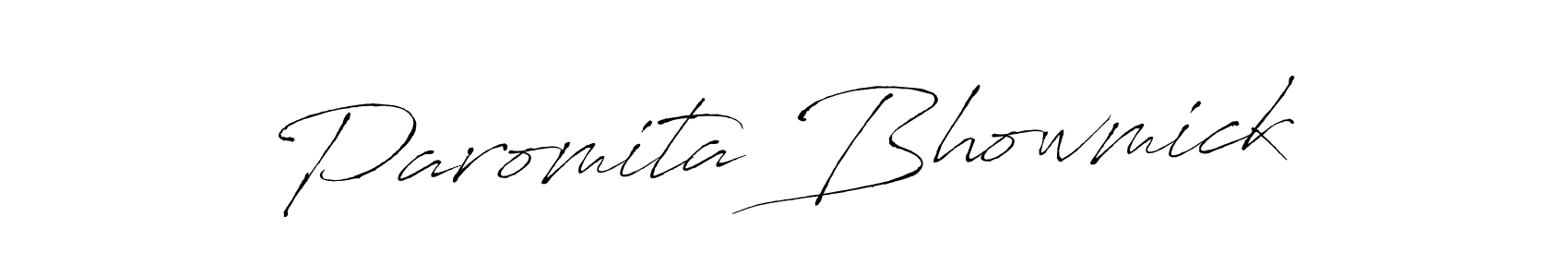 Antro_Vectra is a professional signature style that is perfect for those who want to add a touch of class to their signature. It is also a great choice for those who want to make their signature more unique. Get Paromita Bhowmick name to fancy signature for free. Paromita Bhowmick signature style 6 images and pictures png