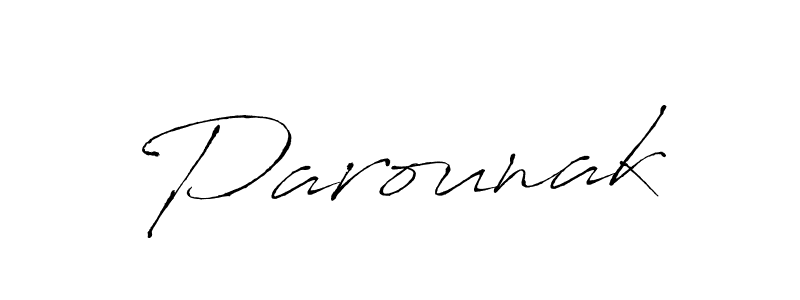 Create a beautiful signature design for name Parounak. With this signature (Antro_Vectra) fonts, you can make a handwritten signature for free. Parounak signature style 6 images and pictures png