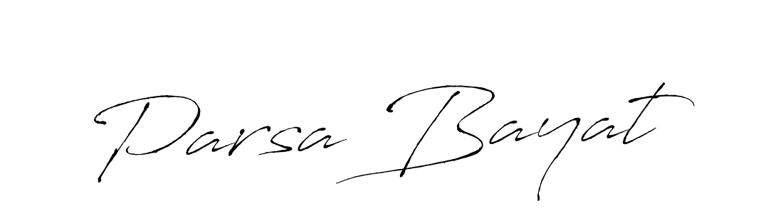 Parsa Bayat stylish signature style. Best Handwritten Sign (Antro_Vectra) for my name. Handwritten Signature Collection Ideas for my name Parsa Bayat. Parsa Bayat signature style 6 images and pictures png