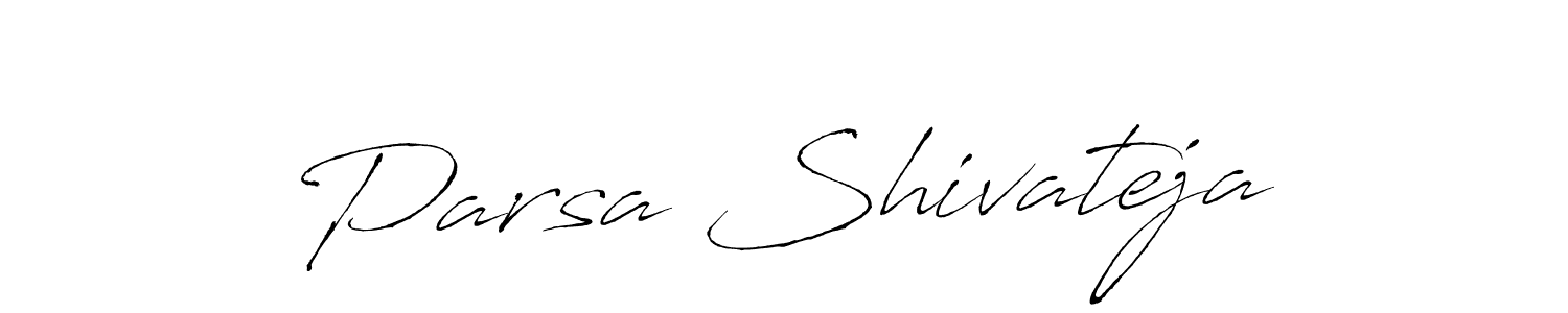 Create a beautiful signature design for name Parsa Shivateja. With this signature (Antro_Vectra) fonts, you can make a handwritten signature for free. Parsa Shivateja signature style 6 images and pictures png