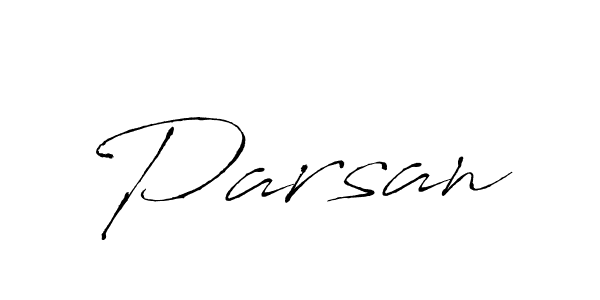 Design your own signature with our free online signature maker. With this signature software, you can create a handwritten (Antro_Vectra) signature for name Parsan. Parsan signature style 6 images and pictures png