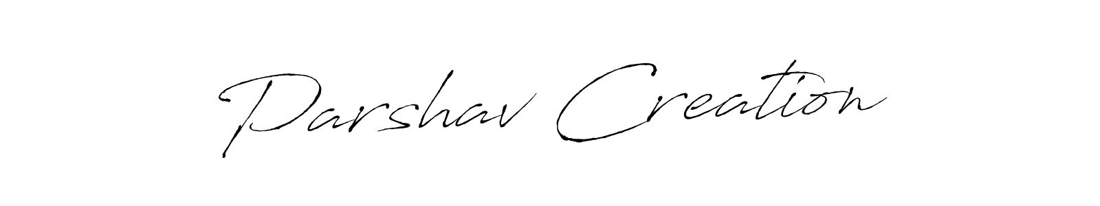 Use a signature maker to create a handwritten signature online. With this signature software, you can design (Antro_Vectra) your own signature for name Parshav Creation. Parshav Creation signature style 6 images and pictures png