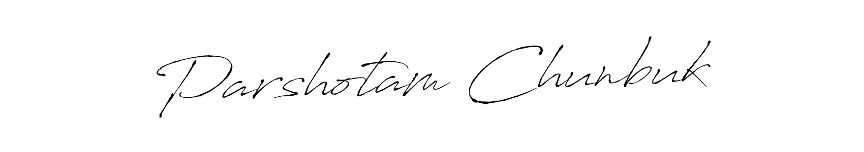 Also we have Parshotam Chunbuk name is the best signature style. Create professional handwritten signature collection using Antro_Vectra autograph style. Parshotam Chunbuk signature style 6 images and pictures png