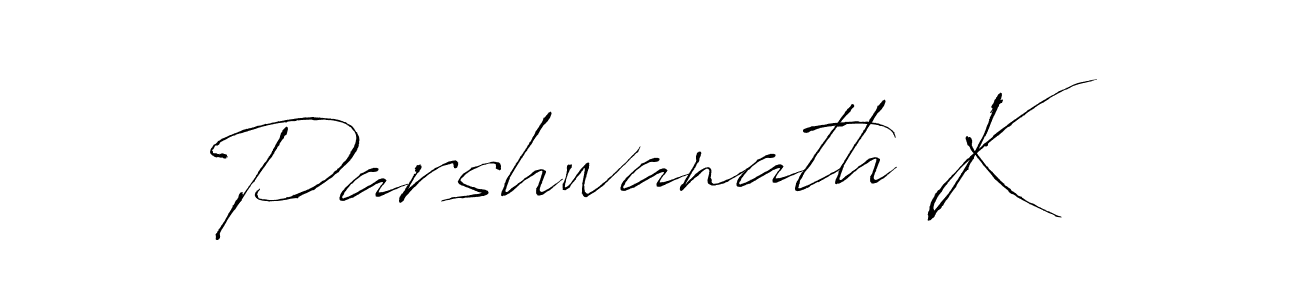 Use a signature maker to create a handwritten signature online. With this signature software, you can design (Antro_Vectra) your own signature for name Parshwanath K. Parshwanath K signature style 6 images and pictures png