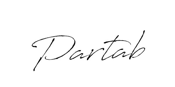 Make a beautiful signature design for name Partab. With this signature (Antro_Vectra) style, you can create a handwritten signature for free. Partab signature style 6 images and pictures png