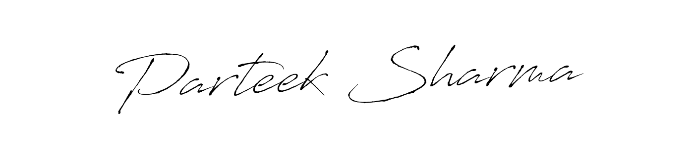 You should practise on your own different ways (Antro_Vectra) to write your name (Parteek Sharma) in signature. don't let someone else do it for you. Parteek Sharma signature style 6 images and pictures png