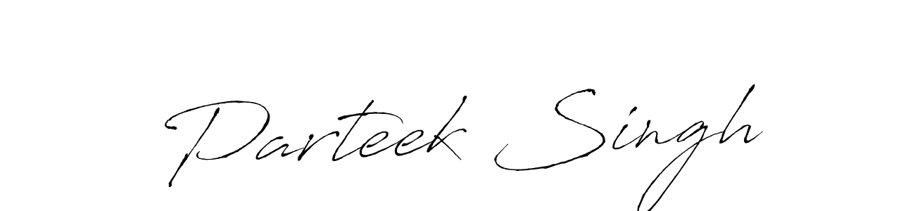 Create a beautiful signature design for name Parteek Singh. With this signature (Antro_Vectra) fonts, you can make a handwritten signature for free. Parteek Singh signature style 6 images and pictures png