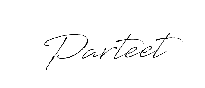 Design your own signature with our free online signature maker. With this signature software, you can create a handwritten (Antro_Vectra) signature for name Parteet. Parteet signature style 6 images and pictures png