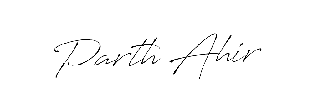 Create a beautiful signature design for name Parth Ahir. With this signature (Antro_Vectra) fonts, you can make a handwritten signature for free. Parth Ahir signature style 6 images and pictures png