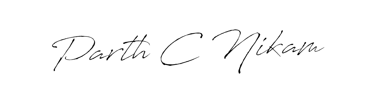 Also You can easily find your signature by using the search form. We will create Parth C Nikam name handwritten signature images for you free of cost using Antro_Vectra sign style. Parth C Nikam signature style 6 images and pictures png