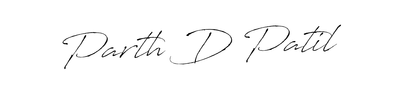 Design your own signature with our free online signature maker. With this signature software, you can create a handwritten (Antro_Vectra) signature for name Parth D Patil. Parth D Patil signature style 6 images and pictures png
