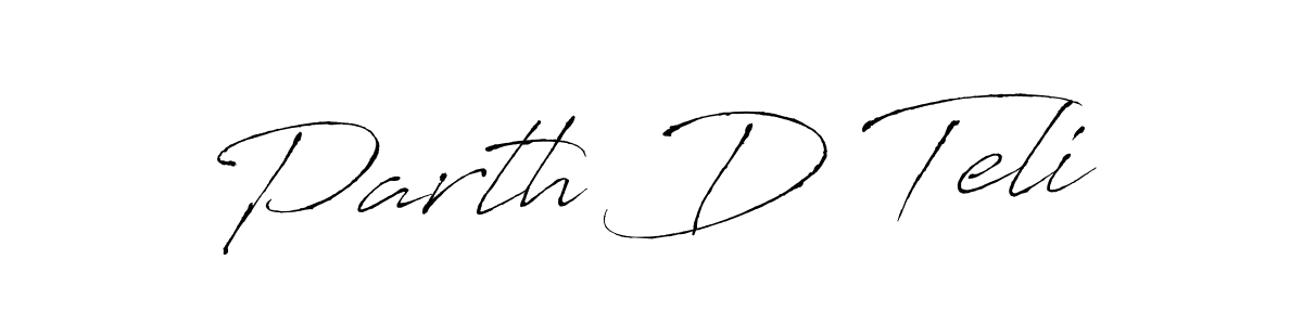 How to make Parth D Teli signature? Antro_Vectra is a professional autograph style. Create handwritten signature for Parth D Teli name. Parth D Teli signature style 6 images and pictures png