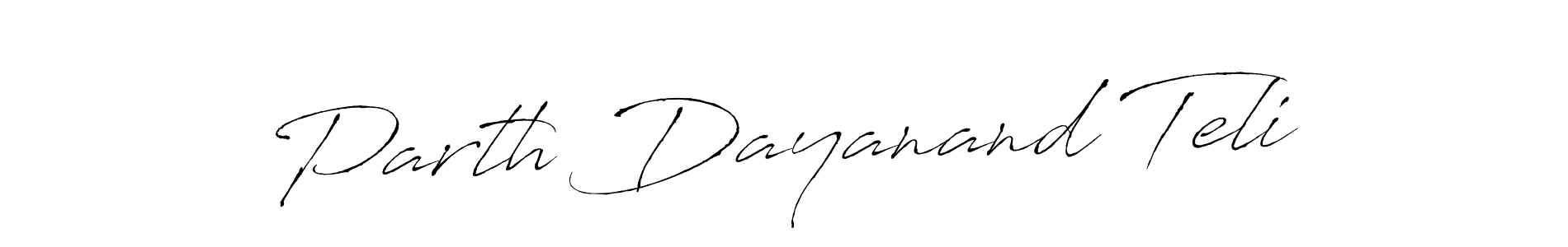 Parth Dayanand Teli stylish signature style. Best Handwritten Sign (Antro_Vectra) for my name. Handwritten Signature Collection Ideas for my name Parth Dayanand Teli. Parth Dayanand Teli signature style 6 images and pictures png