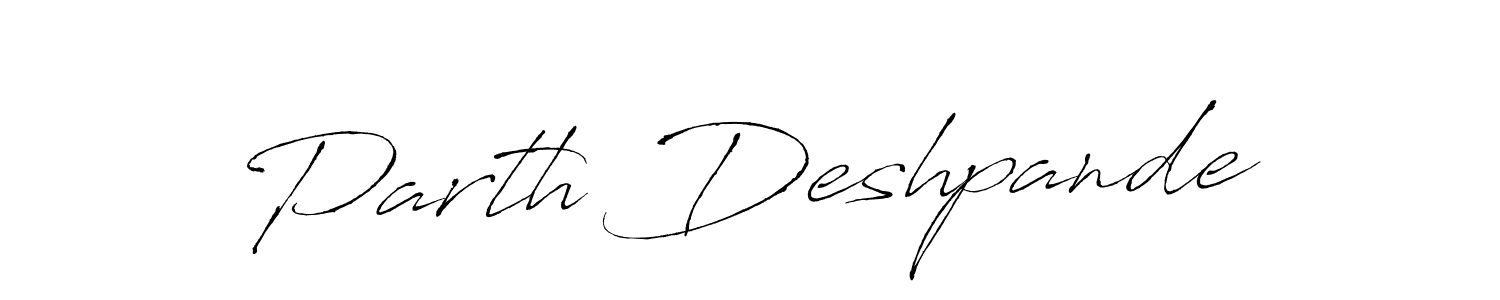 You can use this online signature creator to create a handwritten signature for the name Parth Deshpande. This is the best online autograph maker. Parth Deshpande signature style 6 images and pictures png