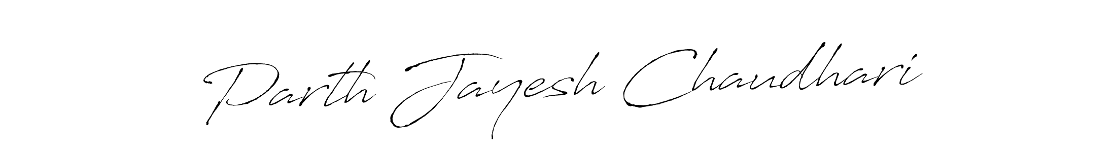 Make a beautiful signature design for name Parth Jayesh Chaudhari. With this signature (Antro_Vectra) style, you can create a handwritten signature for free. Parth Jayesh Chaudhari signature style 6 images and pictures png