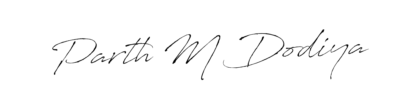 Make a beautiful signature design for name Parth M Dodiya. With this signature (Antro_Vectra) style, you can create a handwritten signature for free. Parth M Dodiya signature style 6 images and pictures png