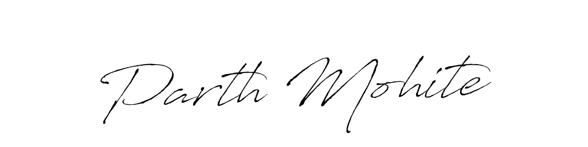 Design your own signature with our free online signature maker. With this signature software, you can create a handwritten (Antro_Vectra) signature for name Parth Mohite. Parth Mohite signature style 6 images and pictures png