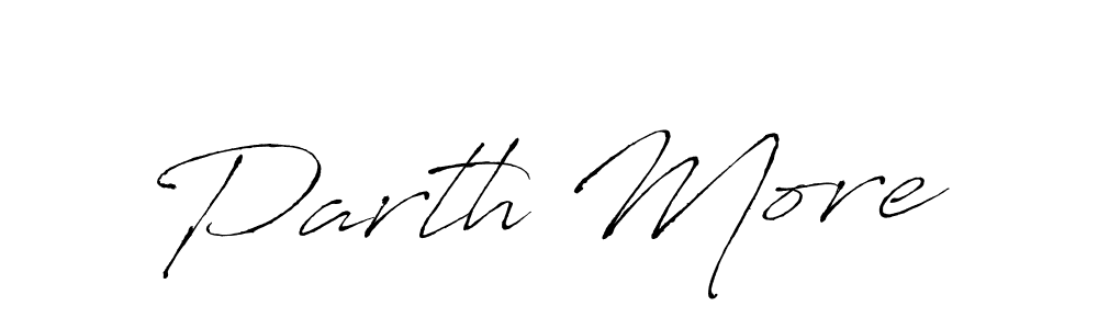 Use a signature maker to create a handwritten signature online. With this signature software, you can design (Antro_Vectra) your own signature for name Parth More. Parth More signature style 6 images and pictures png