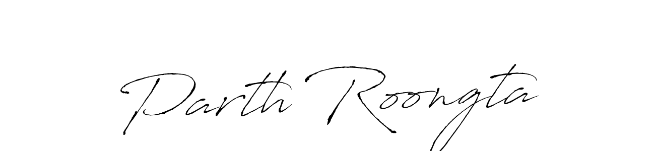 Parth Roongta stylish signature style. Best Handwritten Sign (Antro_Vectra) for my name. Handwritten Signature Collection Ideas for my name Parth Roongta. Parth Roongta signature style 6 images and pictures png