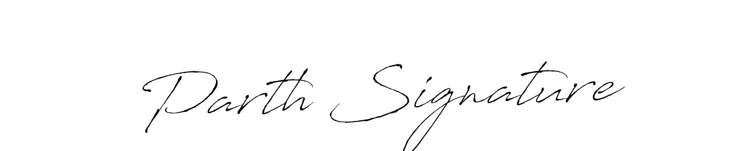 How to make Parth Signature name signature. Use Antro_Vectra style for creating short signs online. This is the latest handwritten sign. Parth Signature signature style 6 images and pictures png