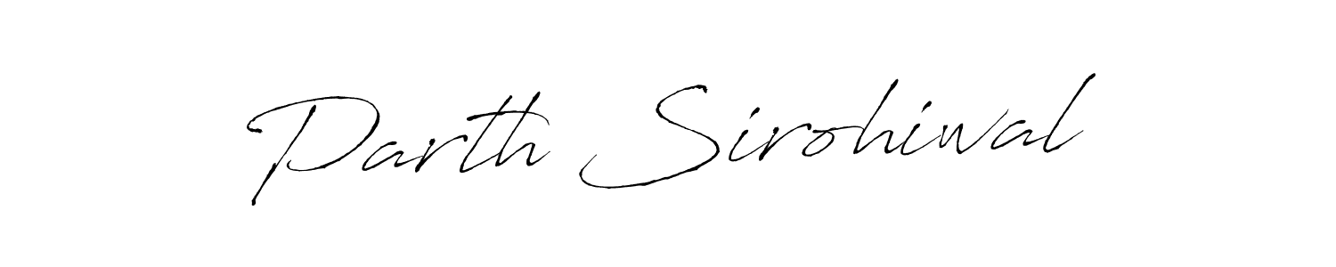 Design your own signature with our free online signature maker. With this signature software, you can create a handwritten (Antro_Vectra) signature for name Parth Sirohiwal. Parth Sirohiwal signature style 6 images and pictures png