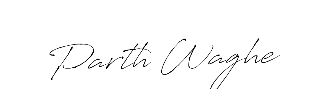 Create a beautiful signature design for name Parth Waghe. With this signature (Antro_Vectra) fonts, you can make a handwritten signature for free. Parth Waghe signature style 6 images and pictures png