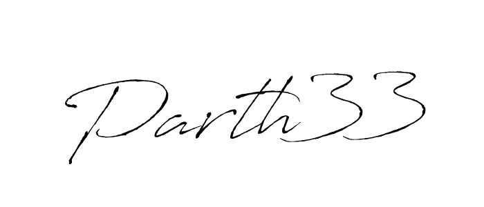 How to make Parth33 name signature. Use Antro_Vectra style for creating short signs online. This is the latest handwritten sign. Parth33 signature style 6 images and pictures png