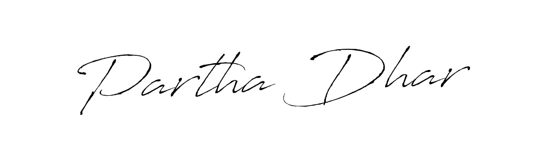 How to make Partha Dhar signature? Antro_Vectra is a professional autograph style. Create handwritten signature for Partha Dhar name. Partha Dhar signature style 6 images and pictures png