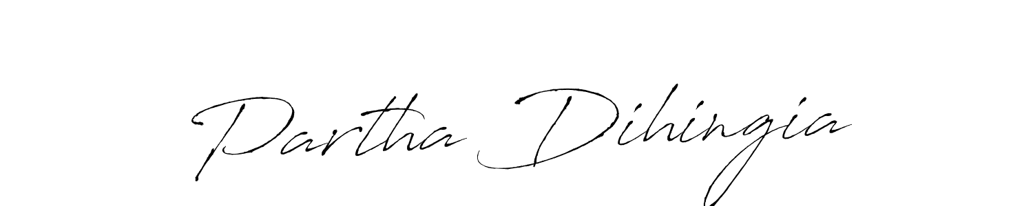 Make a beautiful signature design for name Partha Dihingia. With this signature (Antro_Vectra) style, you can create a handwritten signature for free. Partha Dihingia signature style 6 images and pictures png