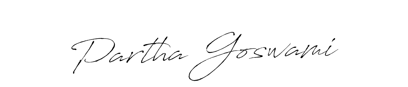 Make a beautiful signature design for name Partha Goswami. With this signature (Antro_Vectra) style, you can create a handwritten signature for free. Partha Goswami signature style 6 images and pictures png