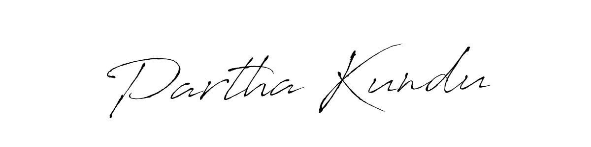 Create a beautiful signature design for name Partha Kundu. With this signature (Antro_Vectra) fonts, you can make a handwritten signature for free. Partha Kundu signature style 6 images and pictures png