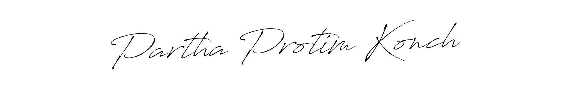 Make a beautiful signature design for name Partha Protim Konch. With this signature (Antro_Vectra) style, you can create a handwritten signature for free. Partha Protim Konch signature style 6 images and pictures png