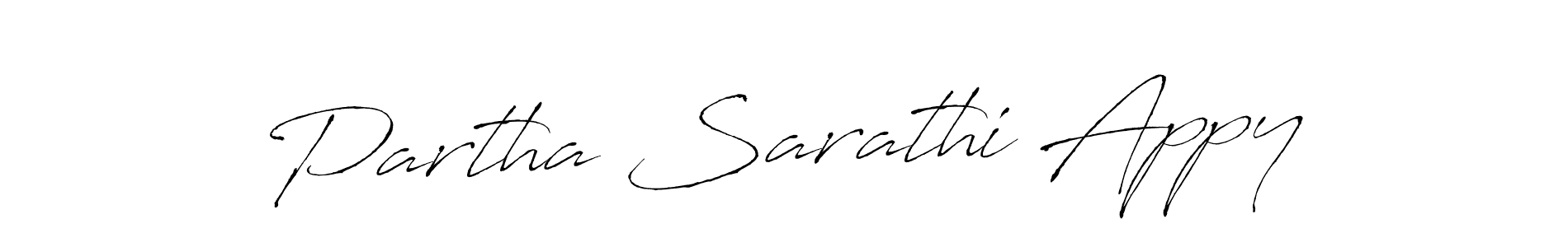 Make a beautiful signature design for name Partha Sarathi Appy. With this signature (Antro_Vectra) style, you can create a handwritten signature for free. Partha Sarathi Appy signature style 6 images and pictures png