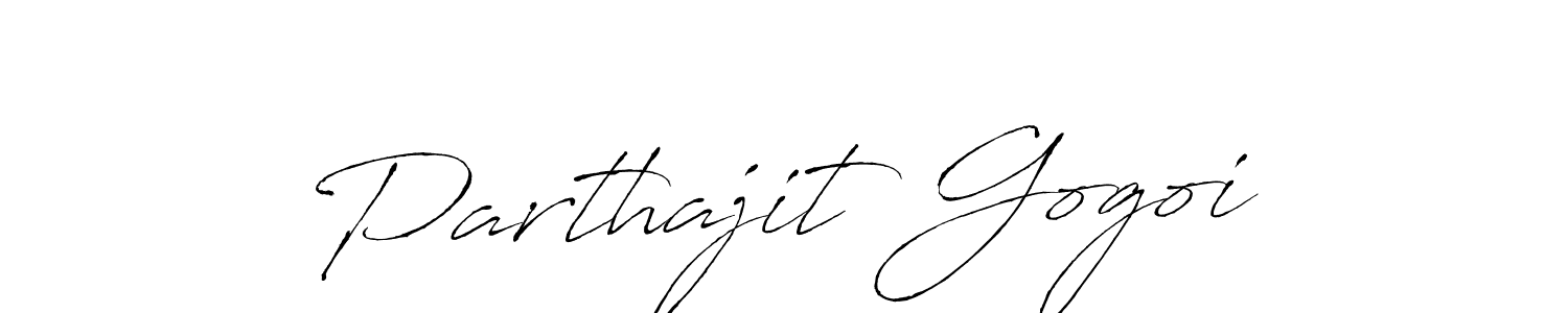 Parthajit Gogoi stylish signature style. Best Handwritten Sign (Antro_Vectra) for my name. Handwritten Signature Collection Ideas for my name Parthajit Gogoi. Parthajit Gogoi signature style 6 images and pictures png