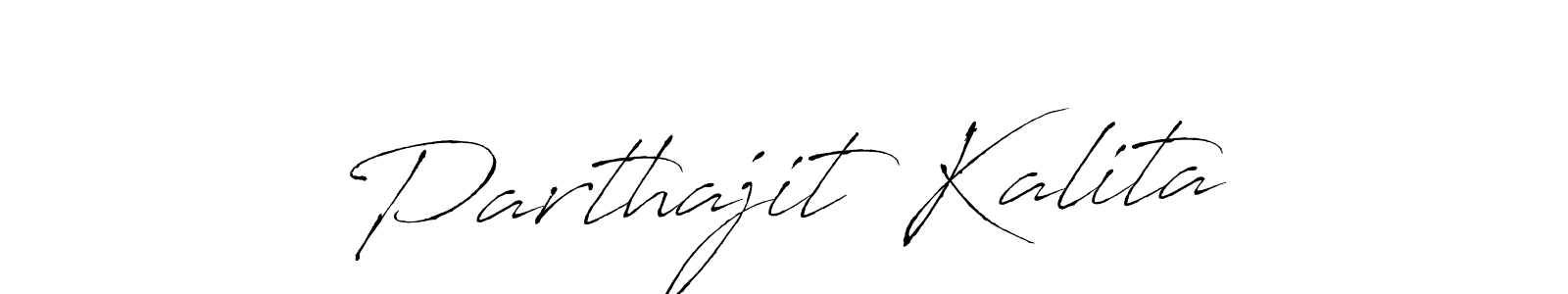 How to make Parthajit Kalita name signature. Use Antro_Vectra style for creating short signs online. This is the latest handwritten sign. Parthajit Kalita signature style 6 images and pictures png