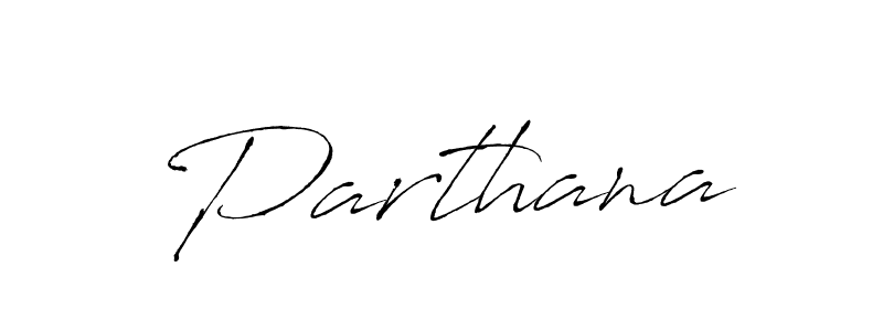 Make a beautiful signature design for name Parthana. With this signature (Antro_Vectra) style, you can create a handwritten signature for free. Parthana signature style 6 images and pictures png