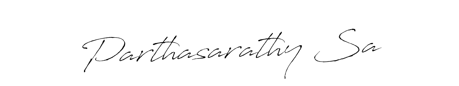 Make a beautiful signature design for name Parthasarathy Sa. With this signature (Antro_Vectra) style, you can create a handwritten signature for free. Parthasarathy Sa signature style 6 images and pictures png