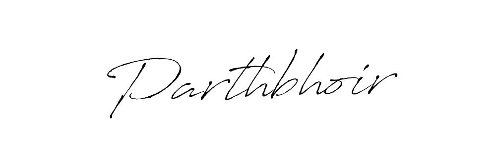 Create a beautiful signature design for name Parthbhoir. With this signature (Antro_Vectra) fonts, you can make a handwritten signature for free. Parthbhoir signature style 6 images and pictures png